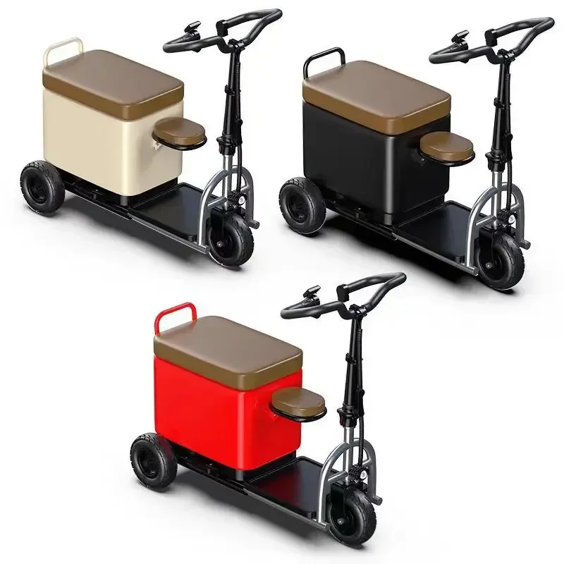 Electric suitcase tricycle travel foldable outdoor camping electric vehicle portable ultra-light lithium battery