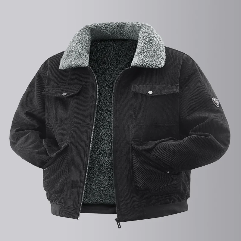 

Winter Comfortable Fashionable Versatile Jacket Youthful and Stylish Handsome Outdoor Thick and Warm Corduroy Casual Jacket