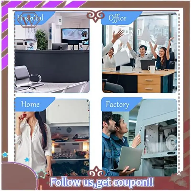 ABBG-مشبك الحافظة المغناطيسية مع حافظات حجم الحروف منخفضة المستوى مقاس 9 × 12.5 بوصة مشبك قياسي للثلاجة والمكتب والمنزل