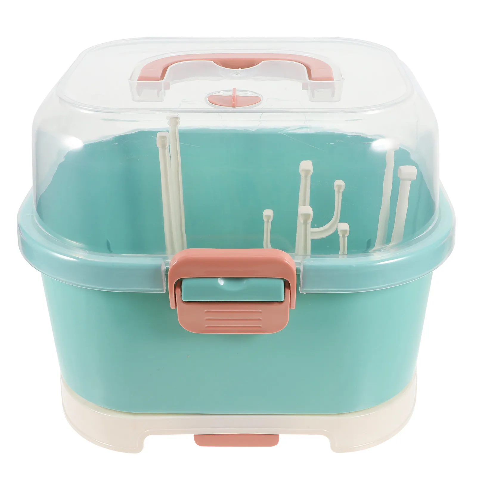 

Baby Bottle Drying Rack Dustproof Storage Box Portable Organizer Multi-Functional Reusable PP Material Large Capacity Travel
