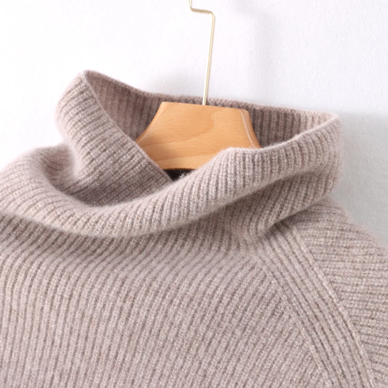 French Retro 100% Pure Wool Shawl Women's Autumn Winter New Style High Neck Thick Warm Cover Knitted Scarf, One-Piece Cape