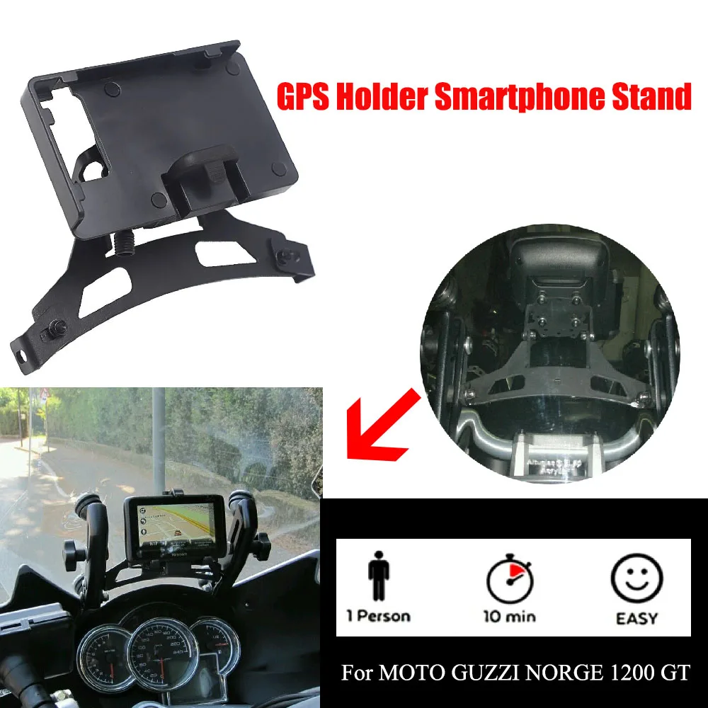 

For MOTO GUZZI NORGE 1200 GT Motorcycle GPS Bracket Car GPS Holder Smartphone Stand Accessory New Style Black