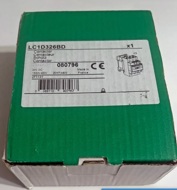 

Brand New Original DC contactor LC1D326BD LC1D326BDC coil 24V current 32A Fast Shipping