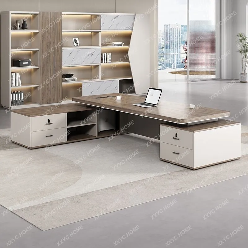 LXBoss desk light luxury high value modern simple general manager office furniture  table pc house  medieval office table