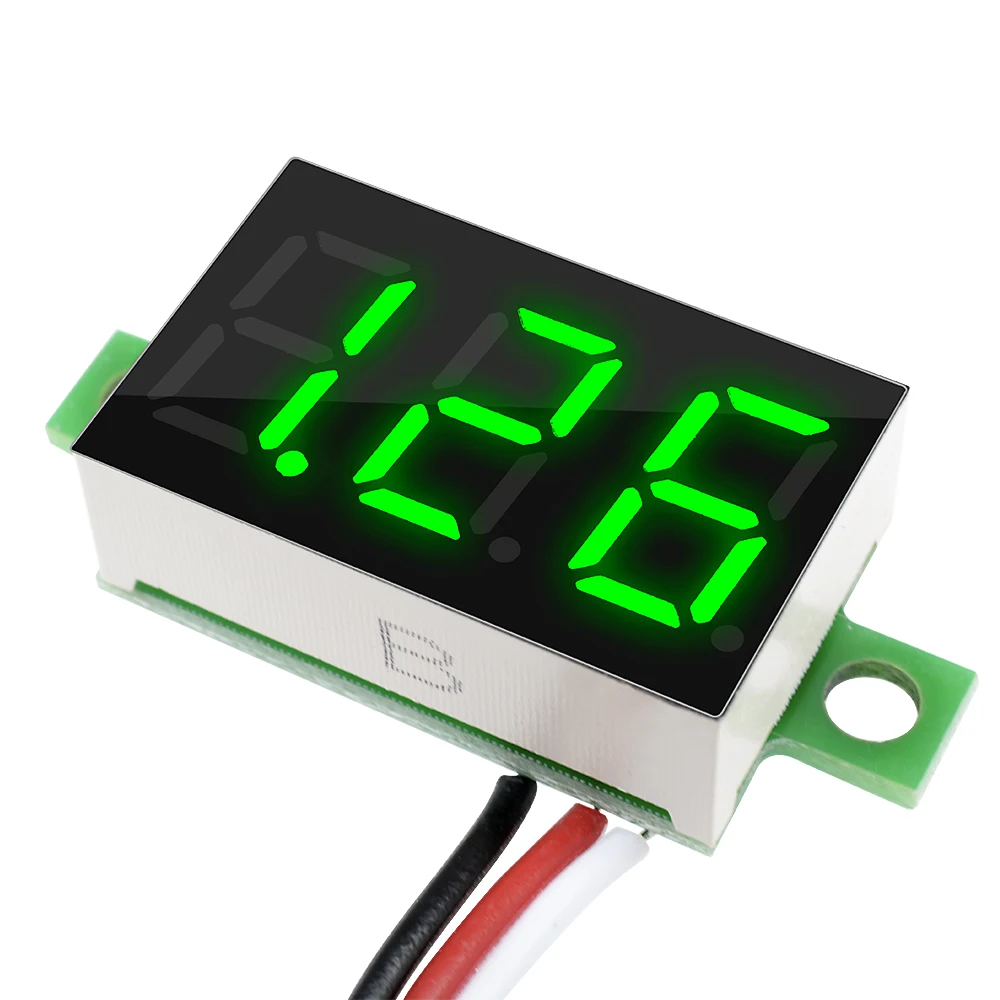 Voltmetro digitale da 0.36 pollici 0.36 "rosso verde blu DC 0V-30V 3 fili misuratore di tensione a 3 cifre Display moduli a colori a LED