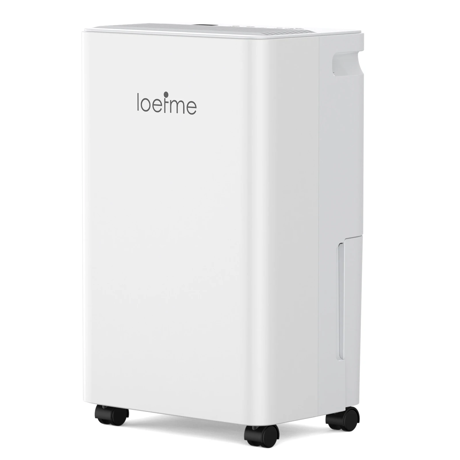 Deshumidificador eléctrico LOEFME, 16 L/día, deshumidificador de habitación con sensor de humedad, para 45 m3 (15 m2), ahorro de energía, manguera de drenaje de 3 m