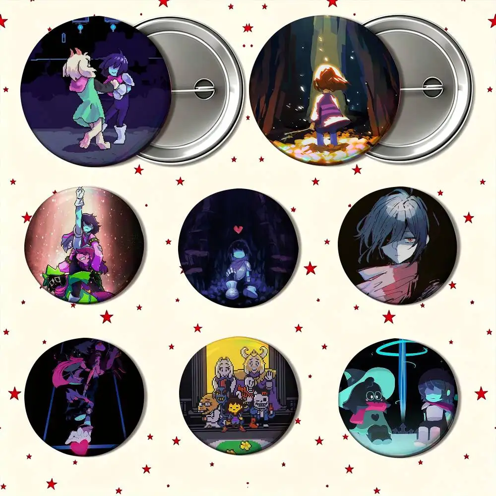 Game D-D-Deltarune Custom Enamel Pin Badges 25mm 32mm 44mm 58mm Backpack Hat Decor Toys Gifts