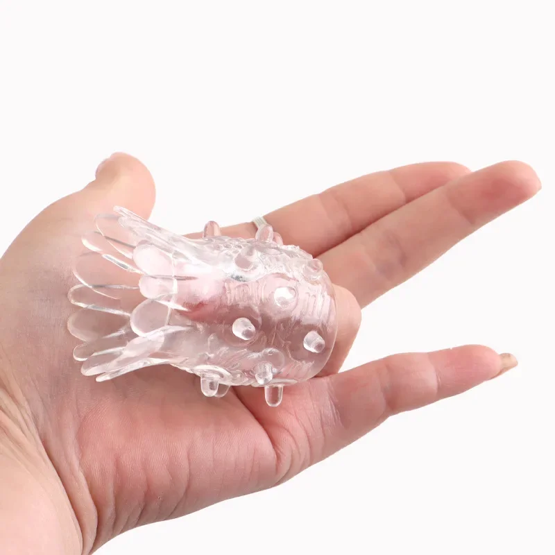 Penis Ring Sleeve Crystal Cock Ring Reusable Condom Delay Ejaculation Sex Toys for Men Male Lock Cockring Intimate Goods