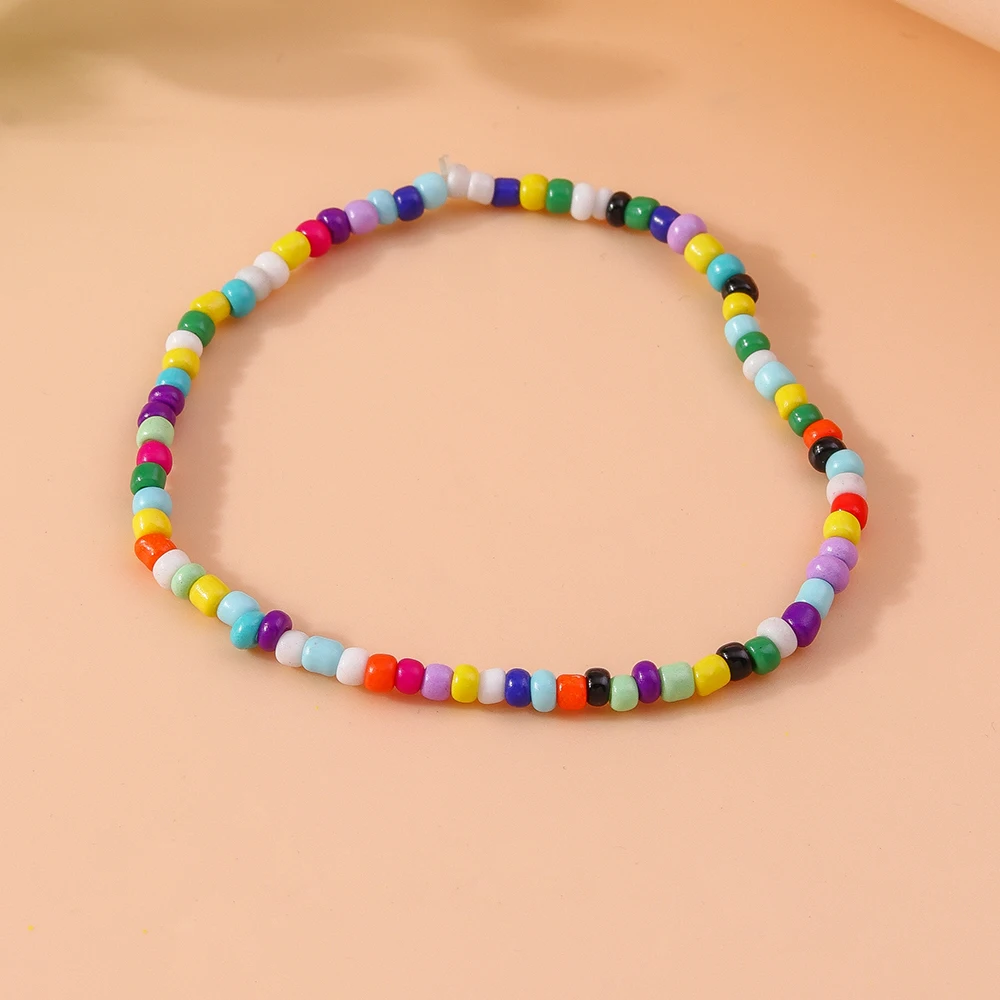 Aihua 1pc bunte kleine Blume Fußkettchen Böhmen handgemachte Multi Perlen Reis Perlen Knöchel Armband für Frauen Kinder Strand Schmuck Geschenk – Detail 10