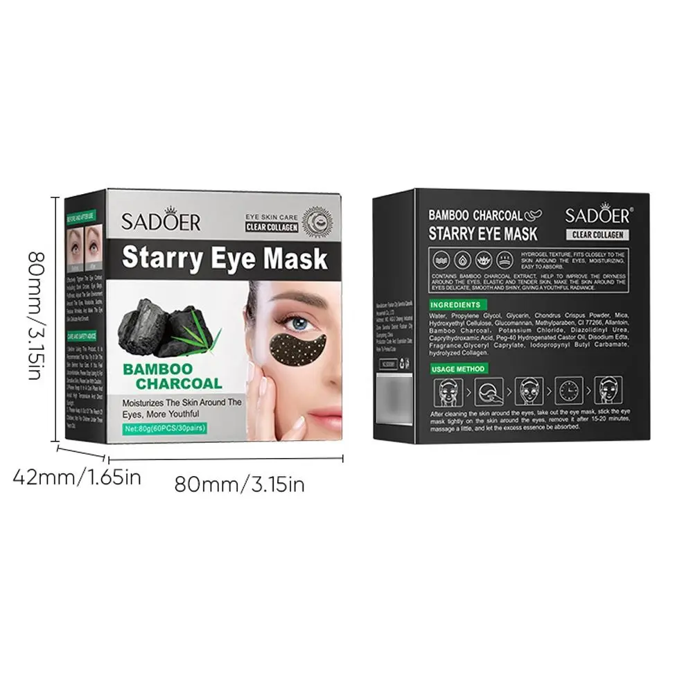 Nuevo 30 pares de mascarilla de hidrogel para ojos, parches hidratantes para ojos de hidratación profunda, decoloración de ojeras, máscaras antienvejecimiento para ojos