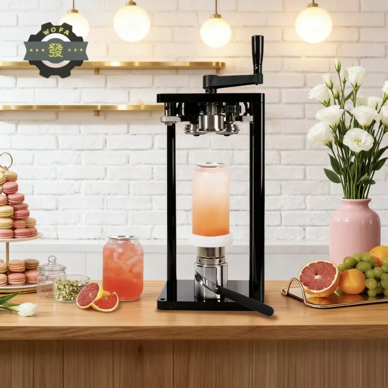 Manual Rotary Can Sealer Machine Plastic Aluminum Closing Machine Coffee Beer Bubble Tea  Disposable Can Sealing Machine