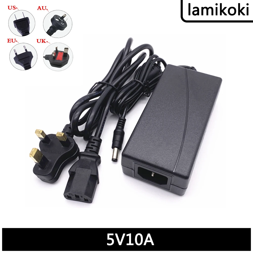 New British Standard DC 5V 10A Switching Power Adapter Universal 9A British Hong Kong Style Macau UK Fire Cattle Line