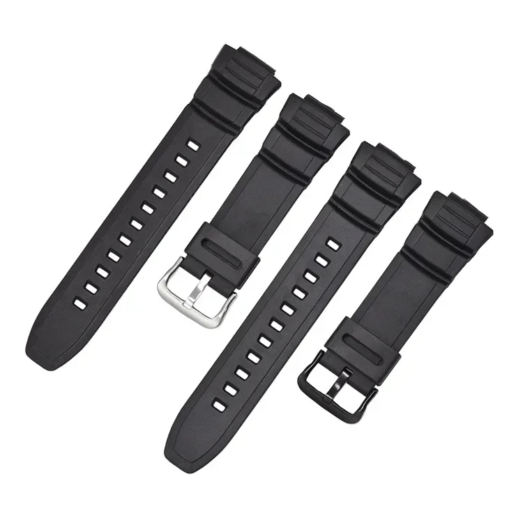 Silicone Watch Band for Casio MCW-100H/110H/W-S220/HDD-S100  WV-200/AE-2000/2100 Resin Strap 16mm Watch Accessories