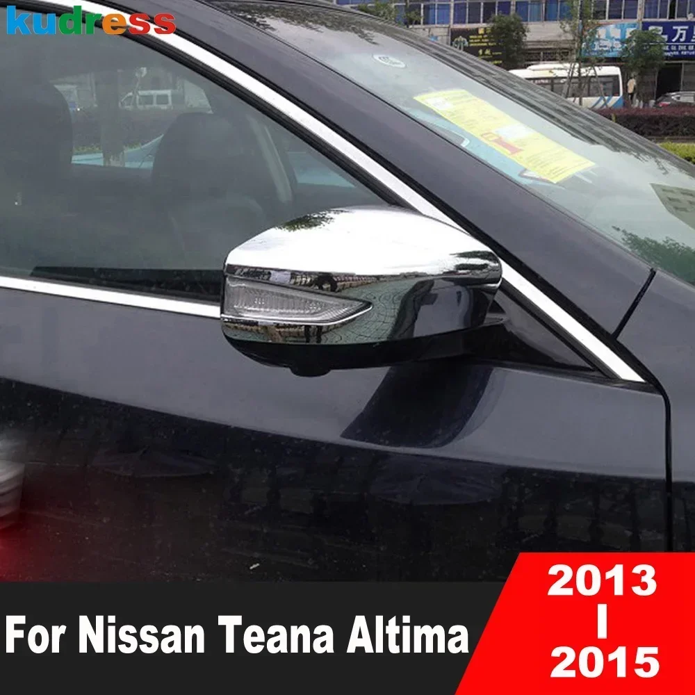 Rearview Mirror Cover Trim For Nissan Altima Teana L33 2013 2014 2015 Chrome Car Side Wing Mirrors Cap Shell Overlay Accessories