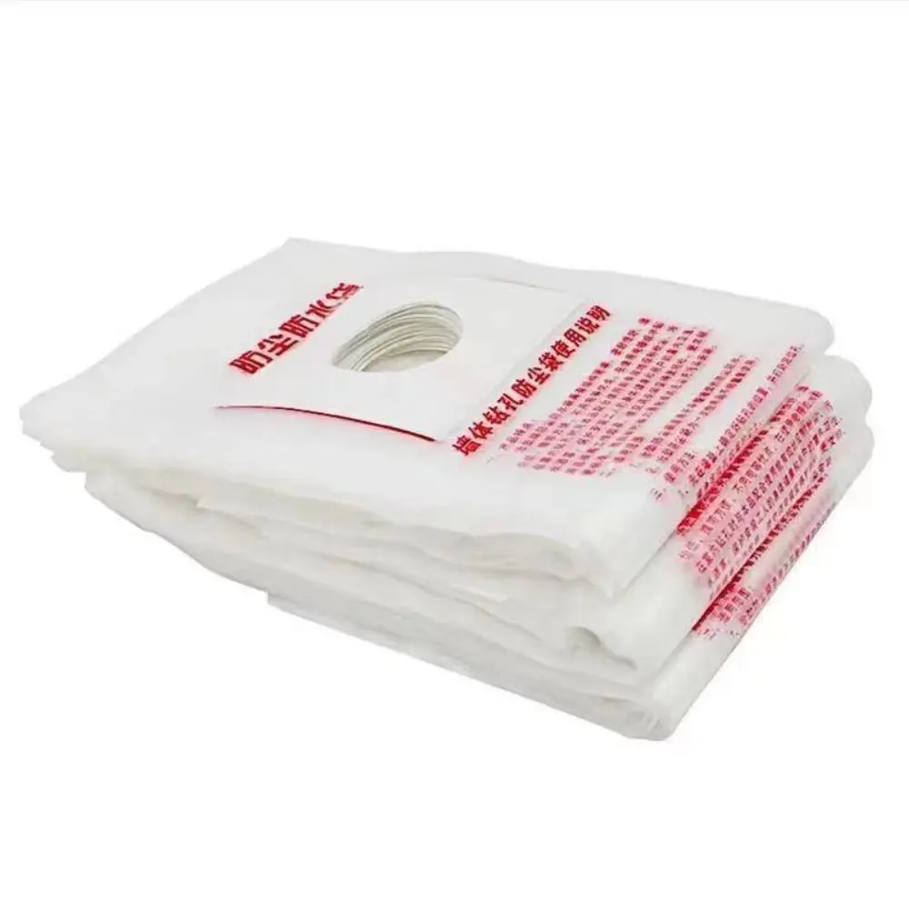 Portable Plastic Wall Drilling Catch Bag Self Adhesive Disposable Water Catch Bag Hole Drilling Bag