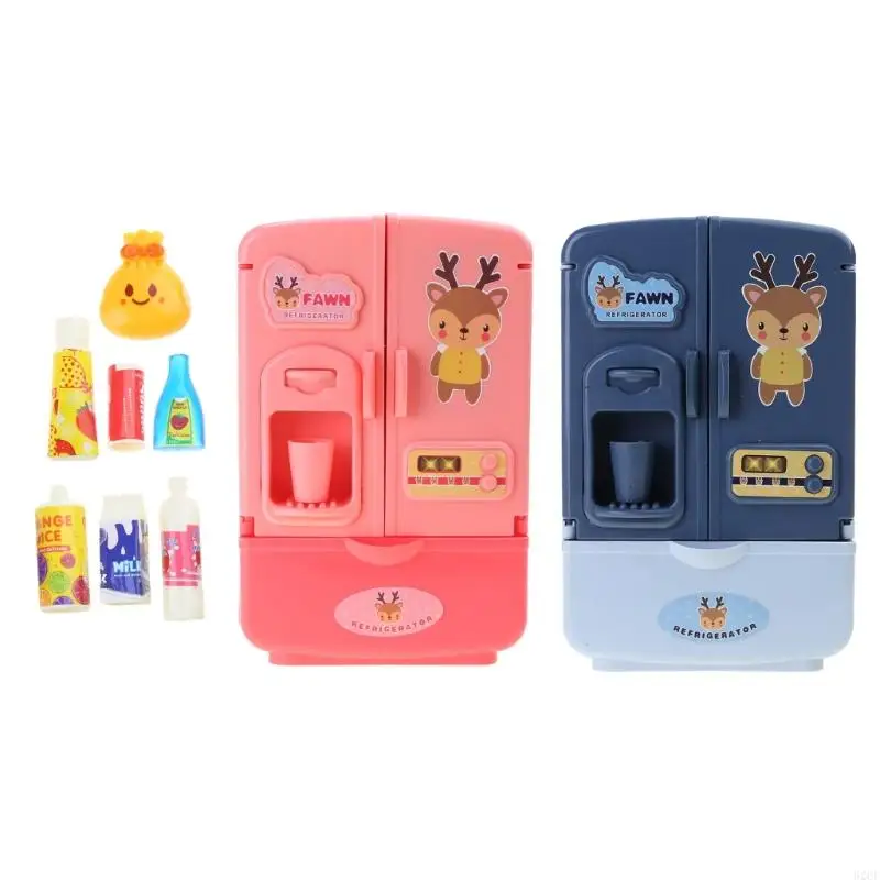 62CF Model Refrigerator Dollhouse Decorations Pretend Playset for Children Girls