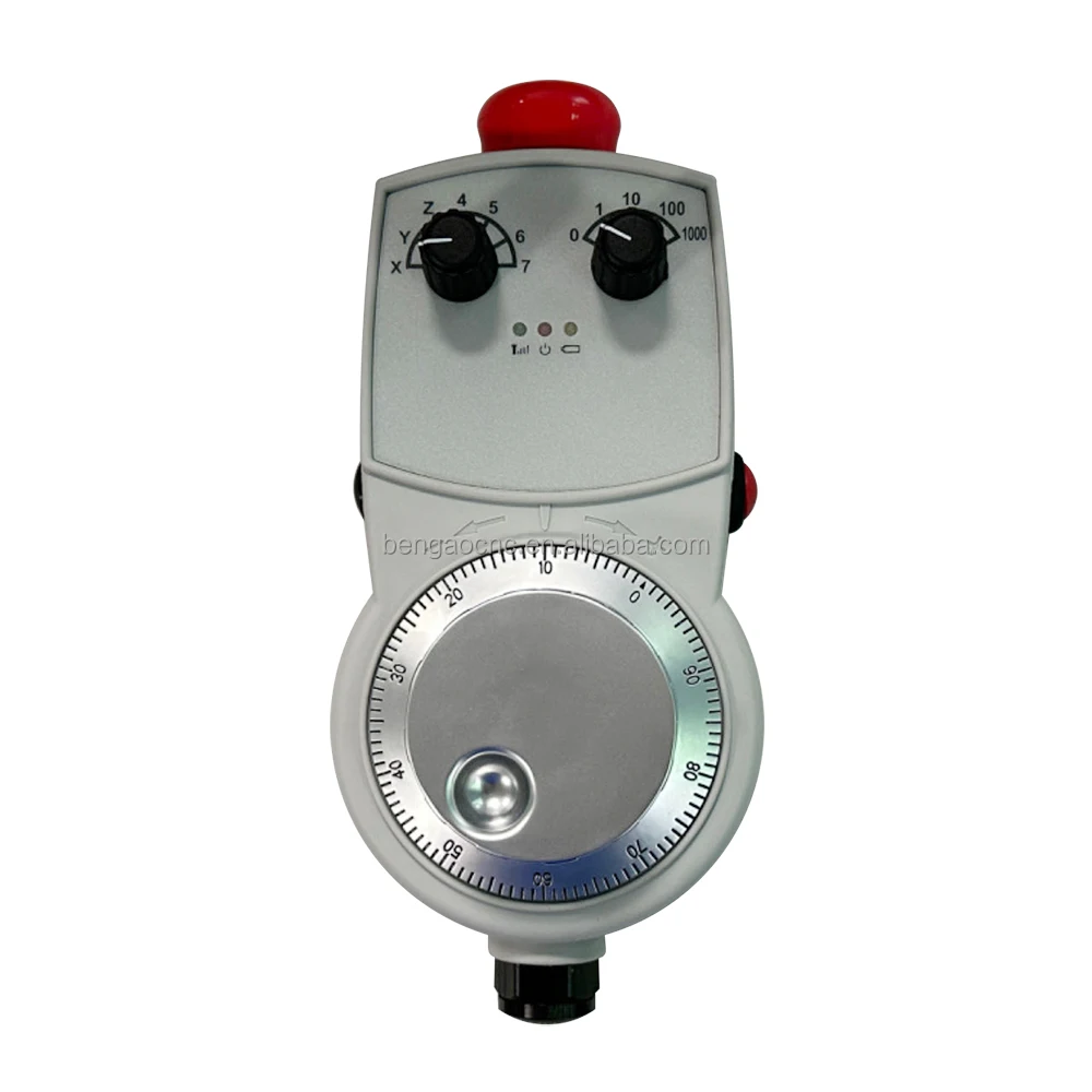 

Universal Version Wireless Handwheel With Emergency Stop and Enable Switches Manual Pulse Generator Mpg