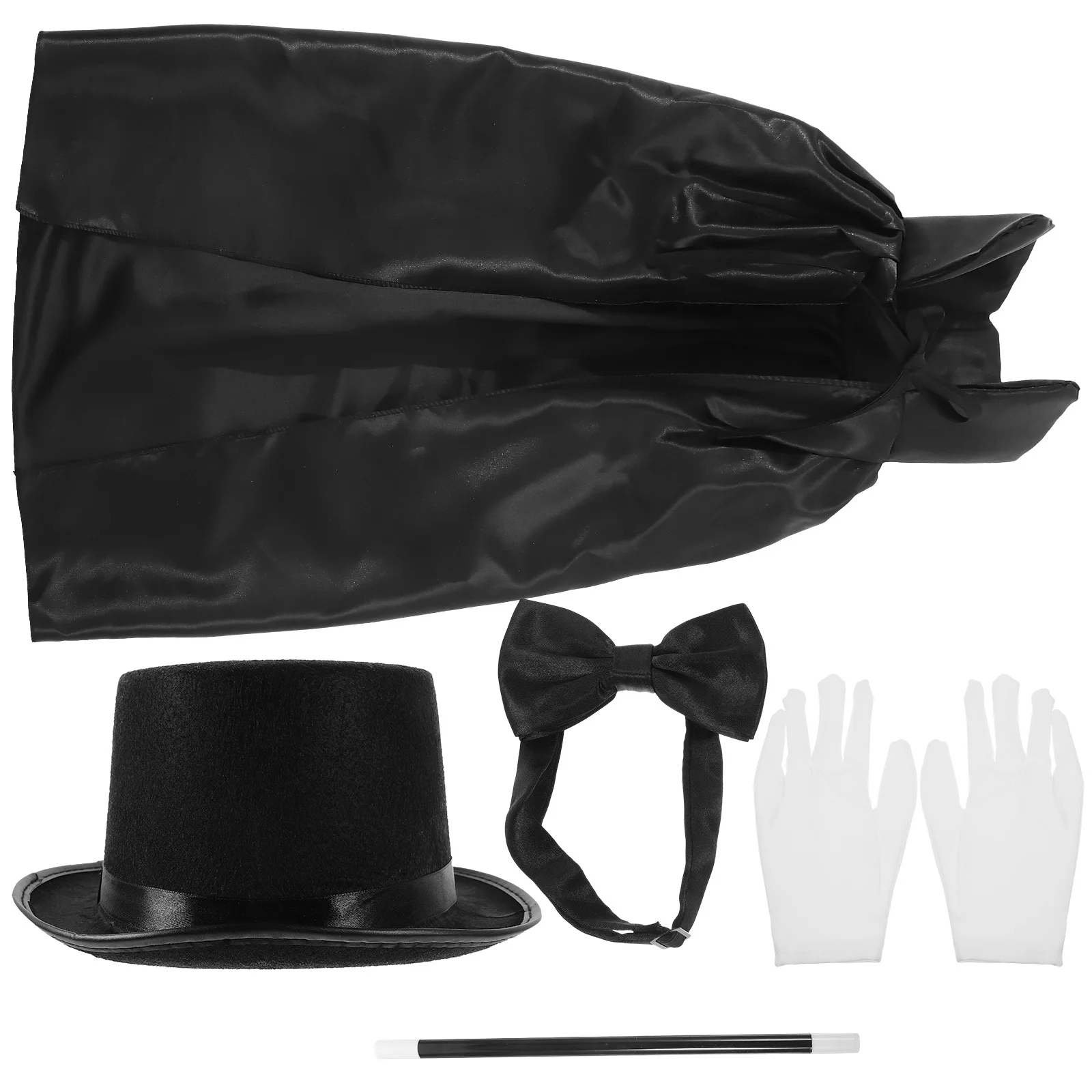 

1Set Detective Hat Gloves Bowtie Magician Cosplay Costume Party Pretend Play Kit Detective Costume Magician Pretend Play Props