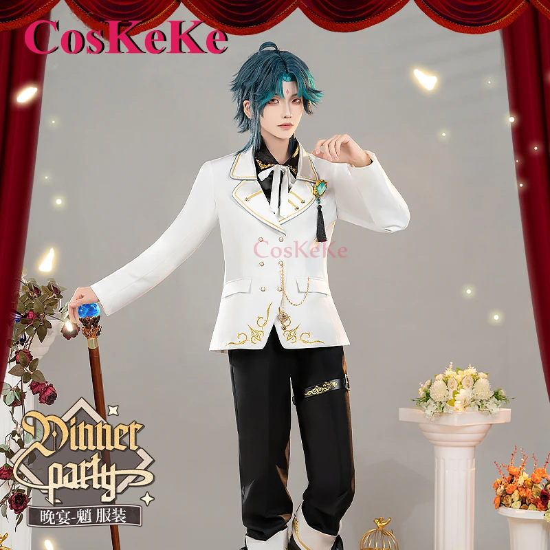 CosKeKe Xiao Cosplay Anime Game Genshin Impact Costume Dinner Party Fashion Handsome Unifroms Halloween Role Play Clothing S-XL