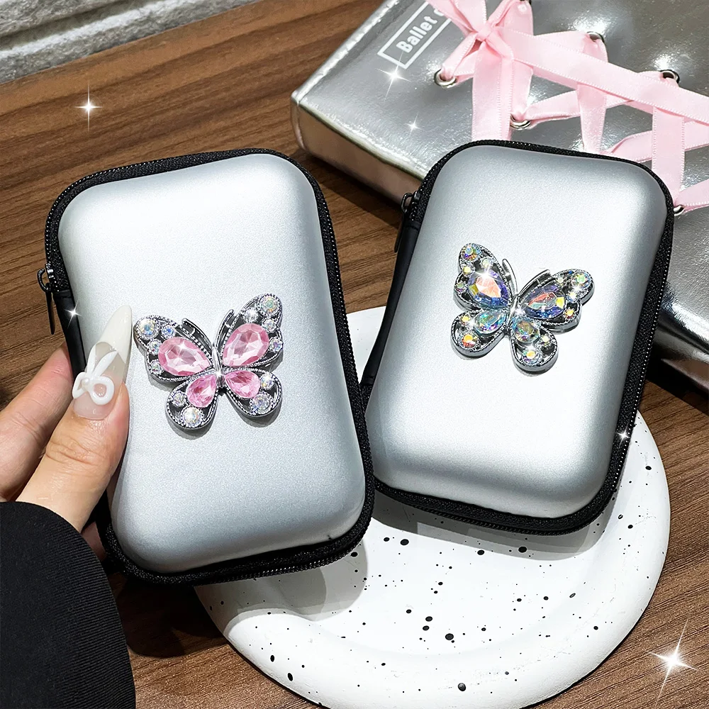 Butterfly-shaped Charger Cable Protector Cable Organizer With Storage Bag Multiple Patterned Shell Options Data Cable Organizer