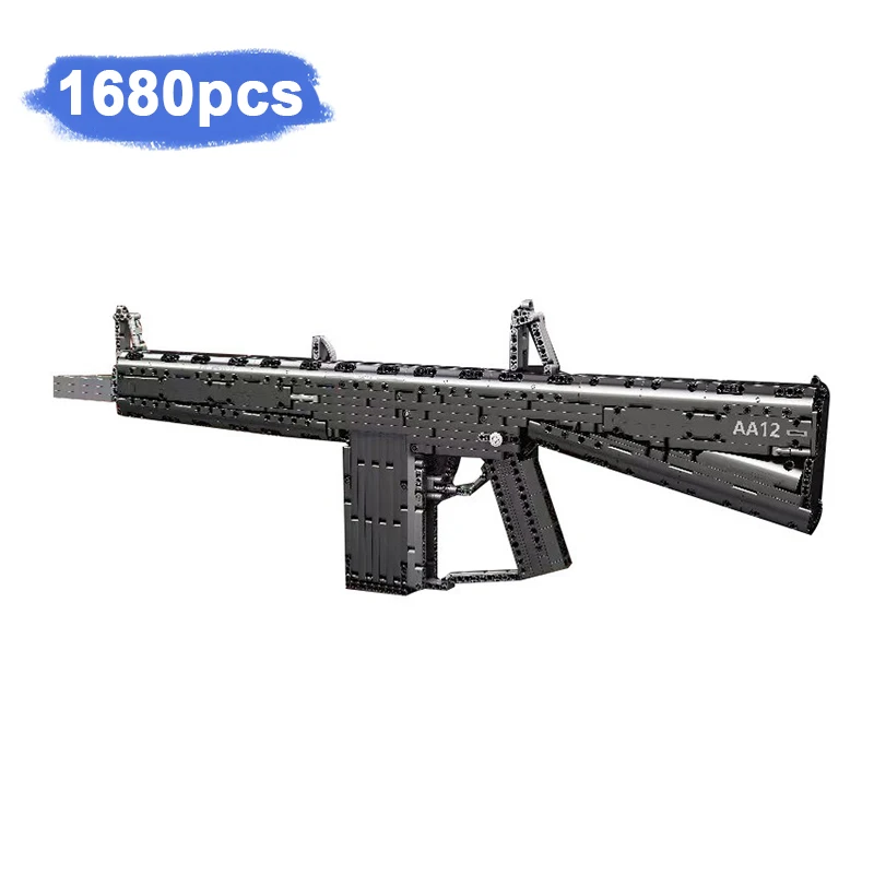 

14019 MPSAA-12 1680pcs Assembled Building Blocks Bricks Guns Series Model Kids Toys Boys Birthday Gifts