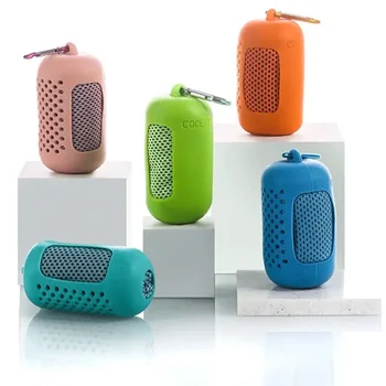 Portátil Mini Juego De Gel De Silica, Toalha Fria, Fibra De Poliéster, Toalha De Resfriamento AO Ar Livre, Deportes De Fitness, Ginásio, C