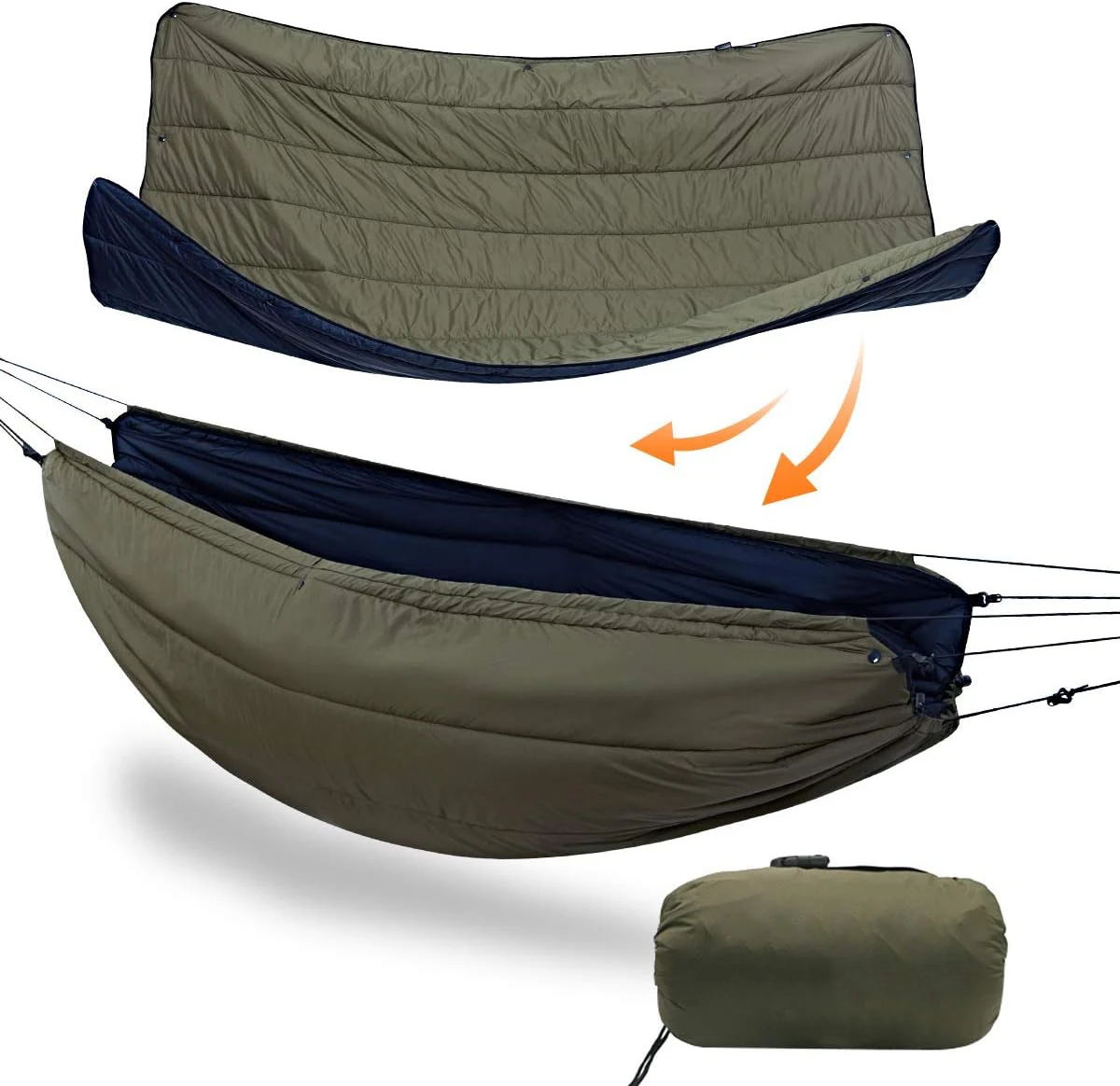 Camping Underquilt Insulation Under Lightweight Warm Hammock Quilts for Double or Single Hiking Backpacking