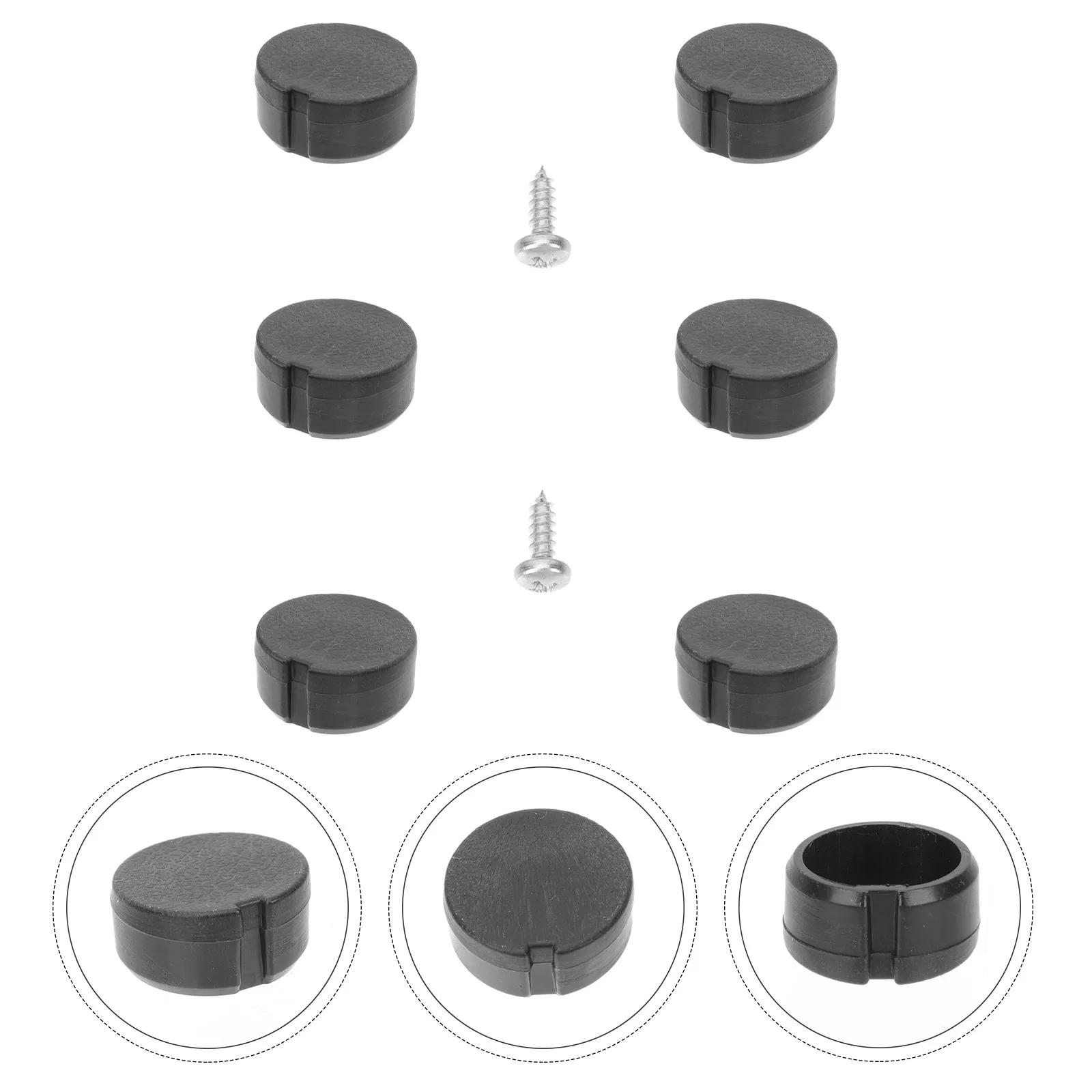 

6Pcs Threshold Caps Cover Premium PP Material Dust Protection Replacement for Car Door Sills Sturdy Long-Lasting Oem Compatible