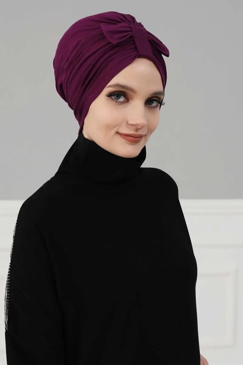 Lazo frontal con hueso morado