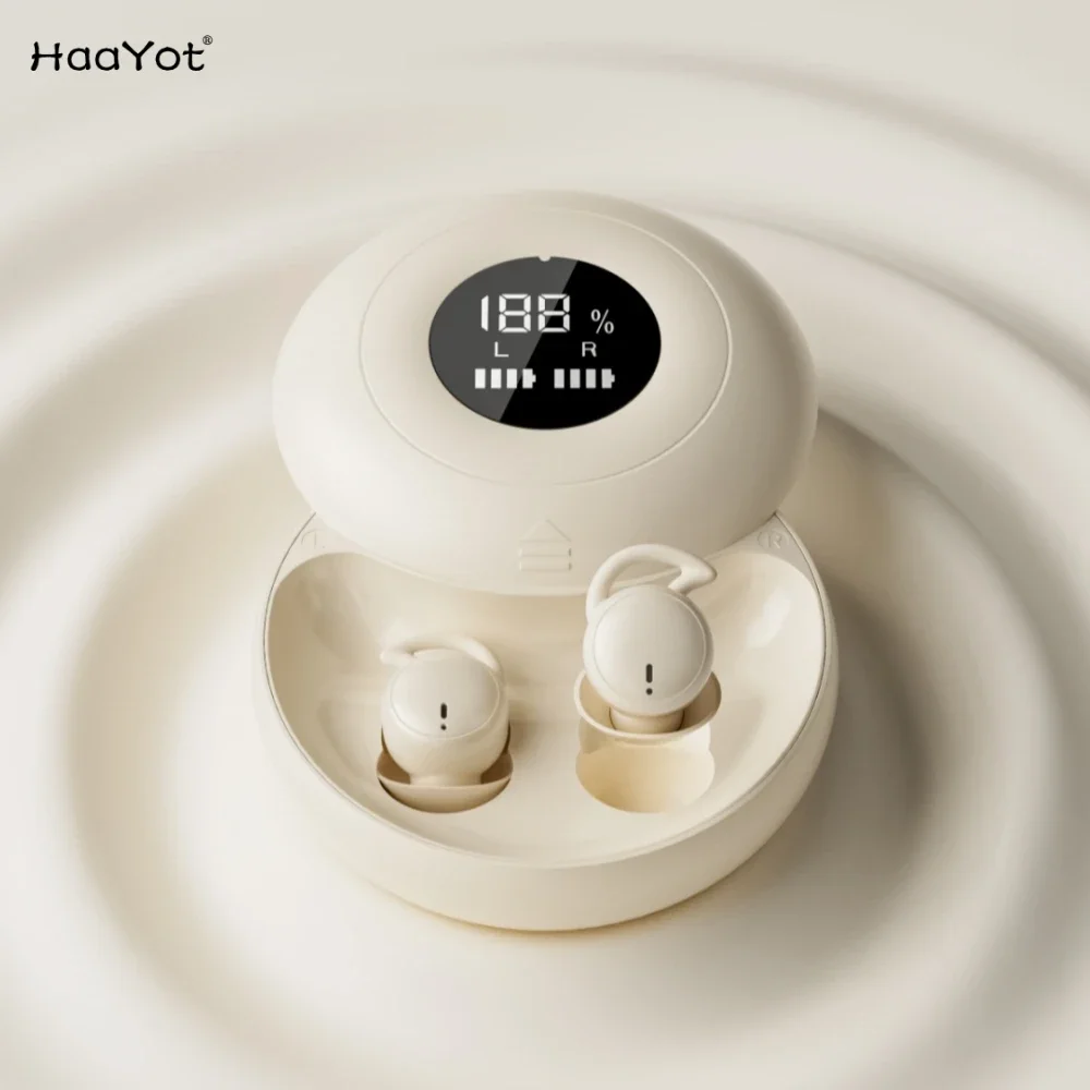 

Беспроводные мини-наушники HaaYot для сна, TWS Bluetooth-гарнитура, стереофонические скрытые наушники с микрофоном для HD-звонков