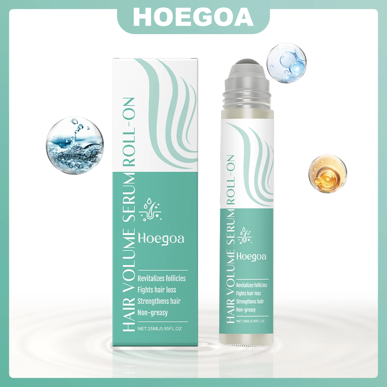 

HOEGOA ROSEMARY Hair Care Serum Roll Ball Repair Damaged Follicles Nourish Scalp Activate Hair Roots Promote Growth Prevent Loss