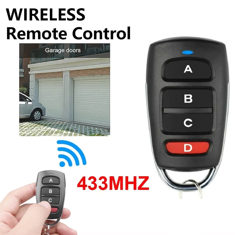 DIXSG 4-Channel 433.92MHz Remote Control – Metal Button Universal Copier for Car Key & Garage Door