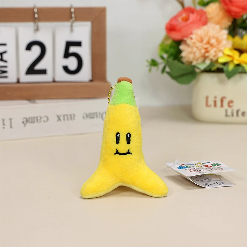 Kawaii Mario Luigi Green Yoshi Super Star Plush Toys Keychain Cute Triple Bananas Ice Fire Flowers Anime Peluche Dolls Pandents