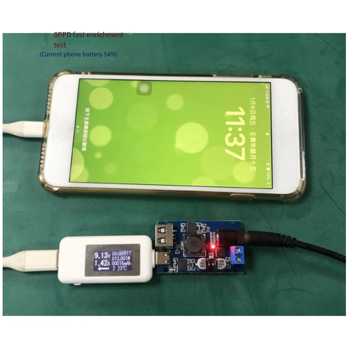 DC-DC Car Step-Down to QC3.0 Smartphone Fast Charger PD3.0 Multi-Protocol 15V 20V PPS Qualcomm with Crystal Case Module