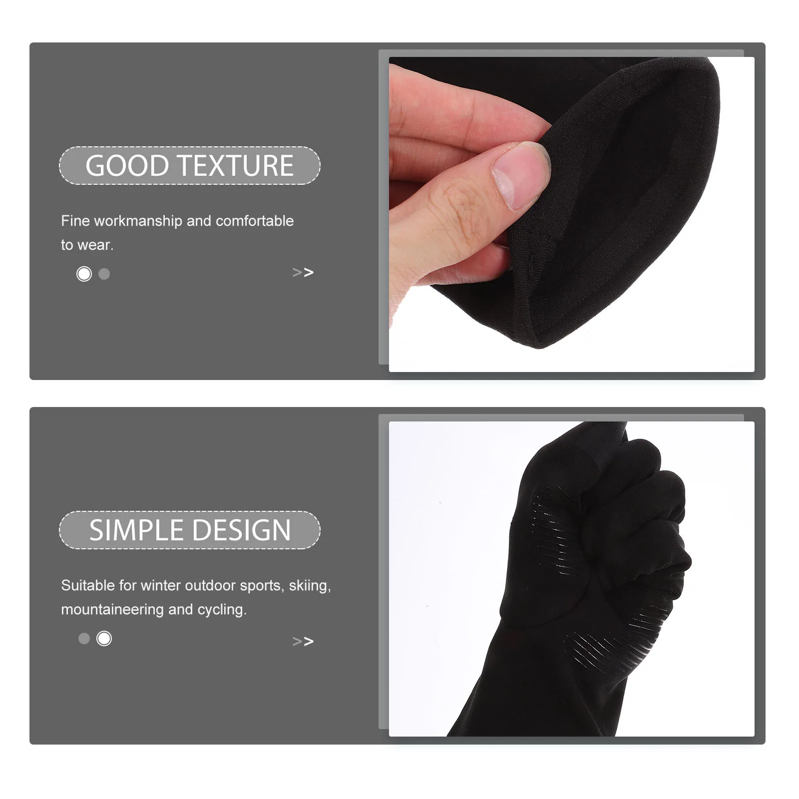 

1Pair Winter Outdoor Sports Full-Finger Gloves Anti-Skid Touchscreen Cycling Mountaineering Gloves Protective Mitts