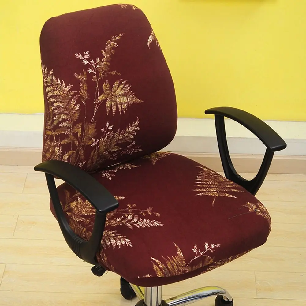 2Pcs/set Elastic Split Office Chair Cover Anti-dirty Cartoon Armchair Seat Cover Removable ​Breathable​ Computer Chair Cover