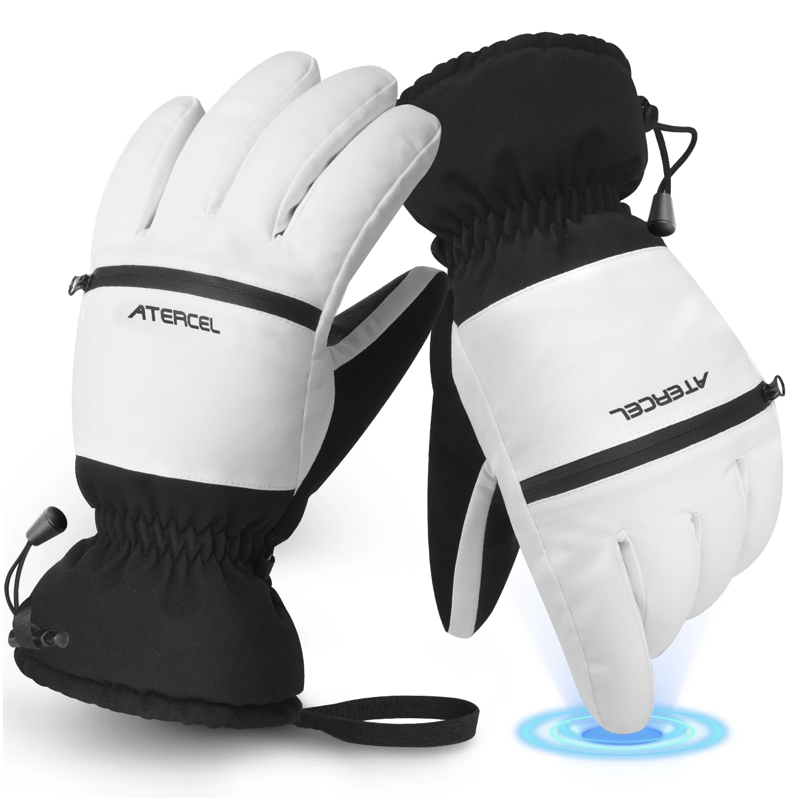 Waterproof Touchscreen Ski Gloves, Snow Gloves for Snowboard, Snowmobile, Winter Hiking for Men and Women