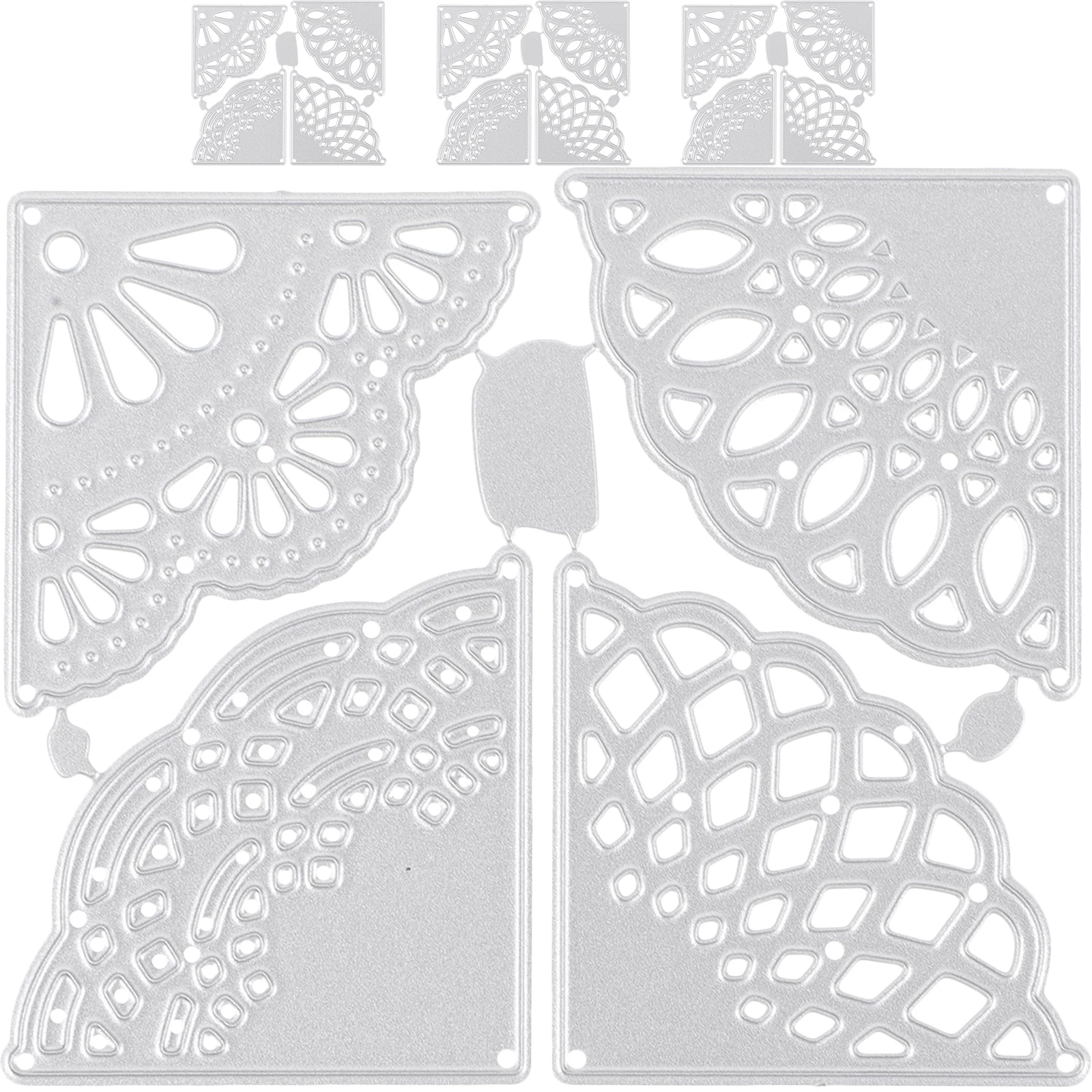 

4 Pcs Paper Quilling Mold Metal Dies for Crafting Cards Stencils Making Scrapbooking Carbon Steel