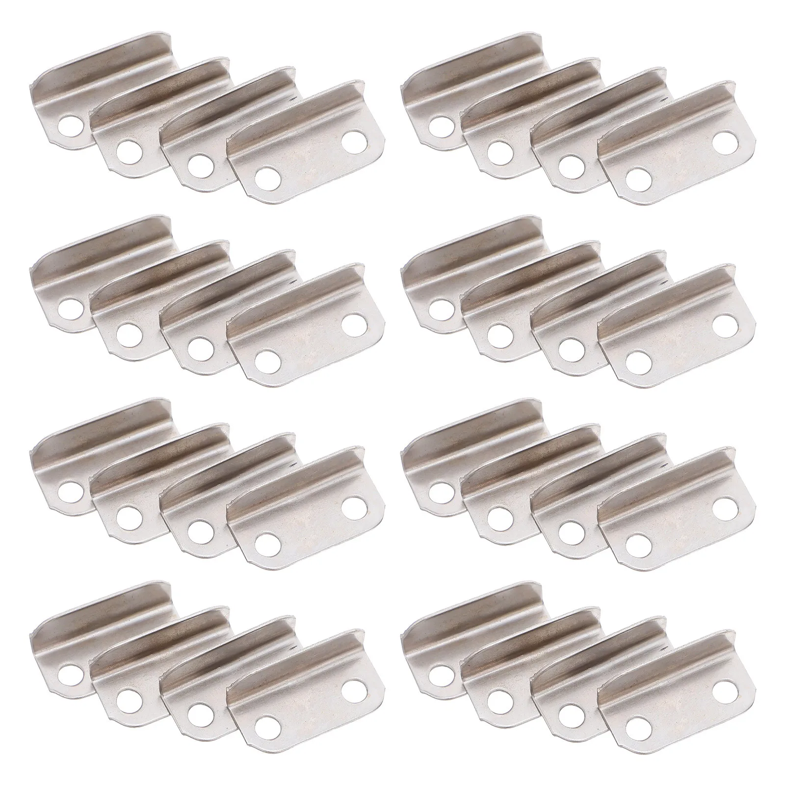 

100Pcs Angled L Shaped Drawer Lock Plates Metal Lock Strike Plates for Home Office Cabinet Cupboard Latch Guard Plate