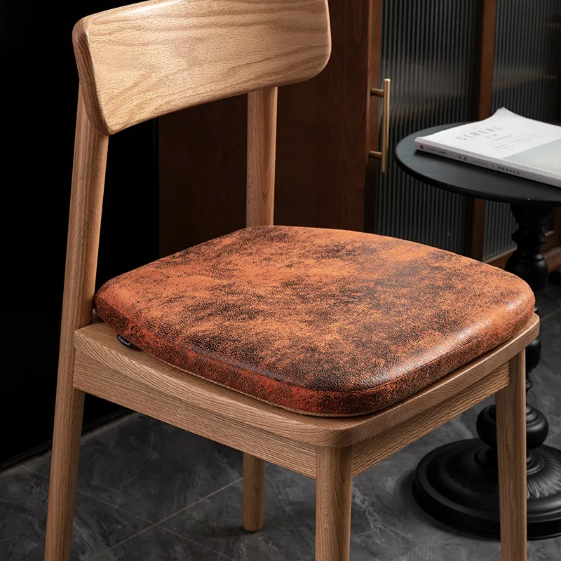 High-grade Retro Dining Chair Cushion Classic Style Chair Seat Cushion Memory Foam Non-slip Solid Wood Chair Seat Pad