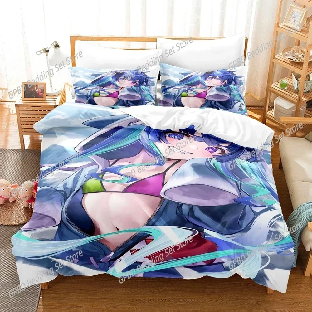 Anime Uma Musume Pretty Derby Twin Turbo 3D Bedding Set Duvet Cover Pillowcases Full Queen King Size Home Decor Quilt Boys Gift