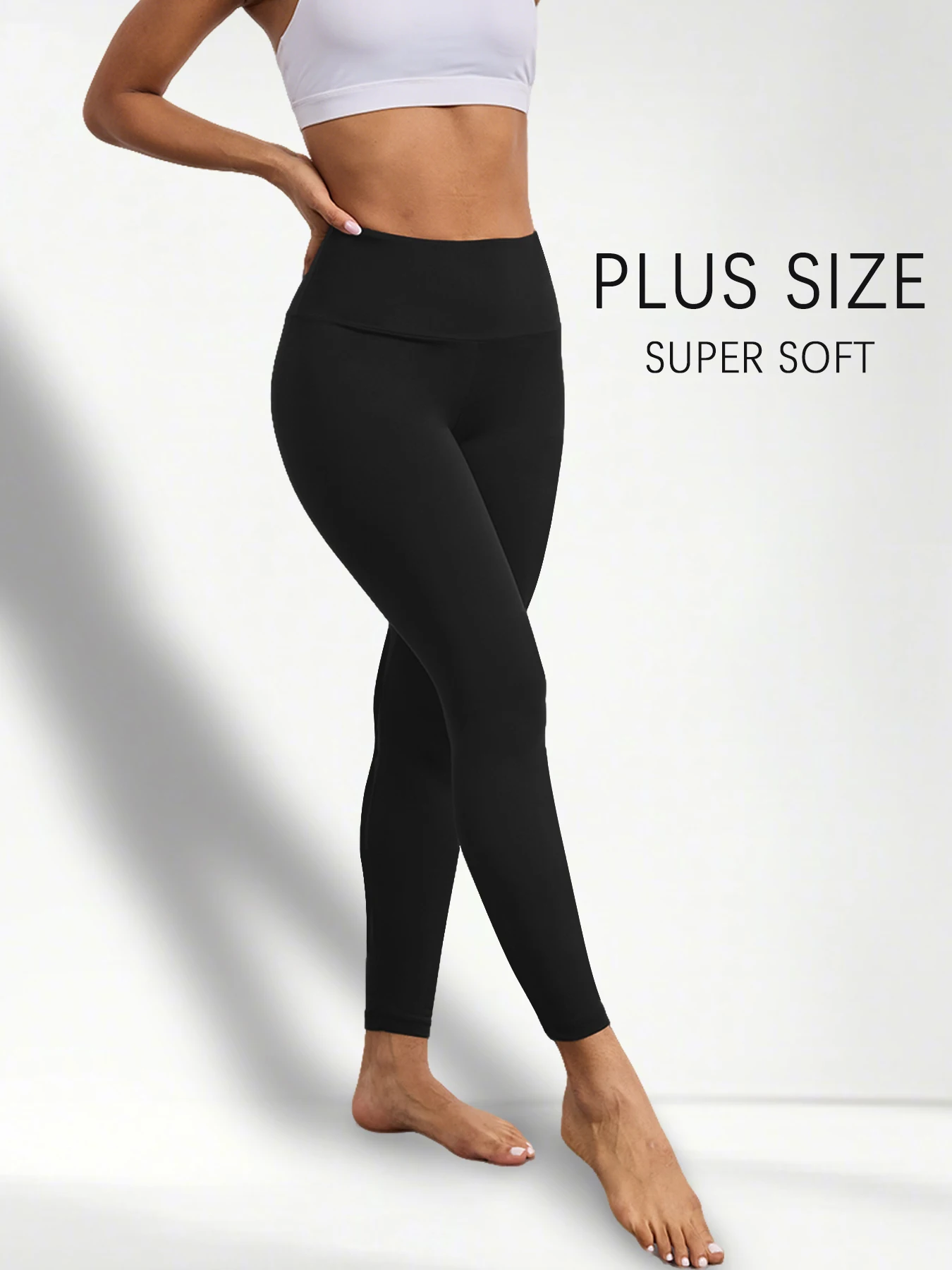 Leggings de talle alto para mujer de talla grande con tela súper suave, ideales para yoga, correr, entrenar y relajar en casa