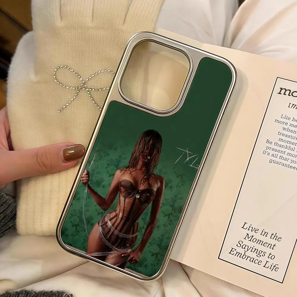 

Tyla Phone Case For iPhone 16 15 14 13 12 11 Pro Max Plus HD Magsafe Metal Frame Carbon Fiber Hard Shell