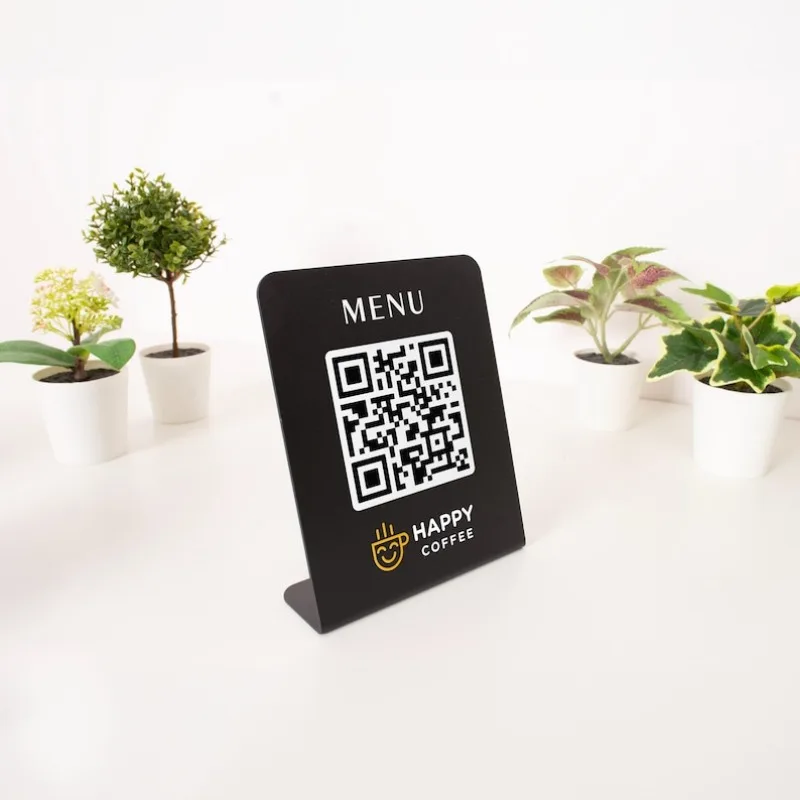 Custom Metal QR Code Sign: Small Business Marketing Stand