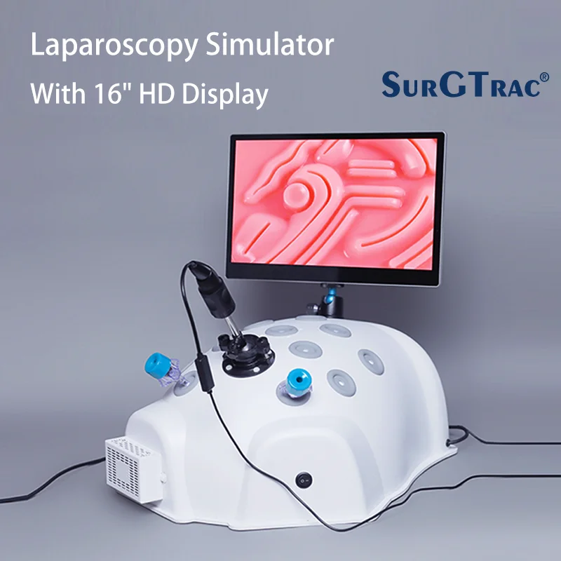 

Laparoscopy Simulator Laparoscopic Endoscope Trainer HD 1080P 16" Display Camera 4 Reuseable Instruments Laparoscopic box