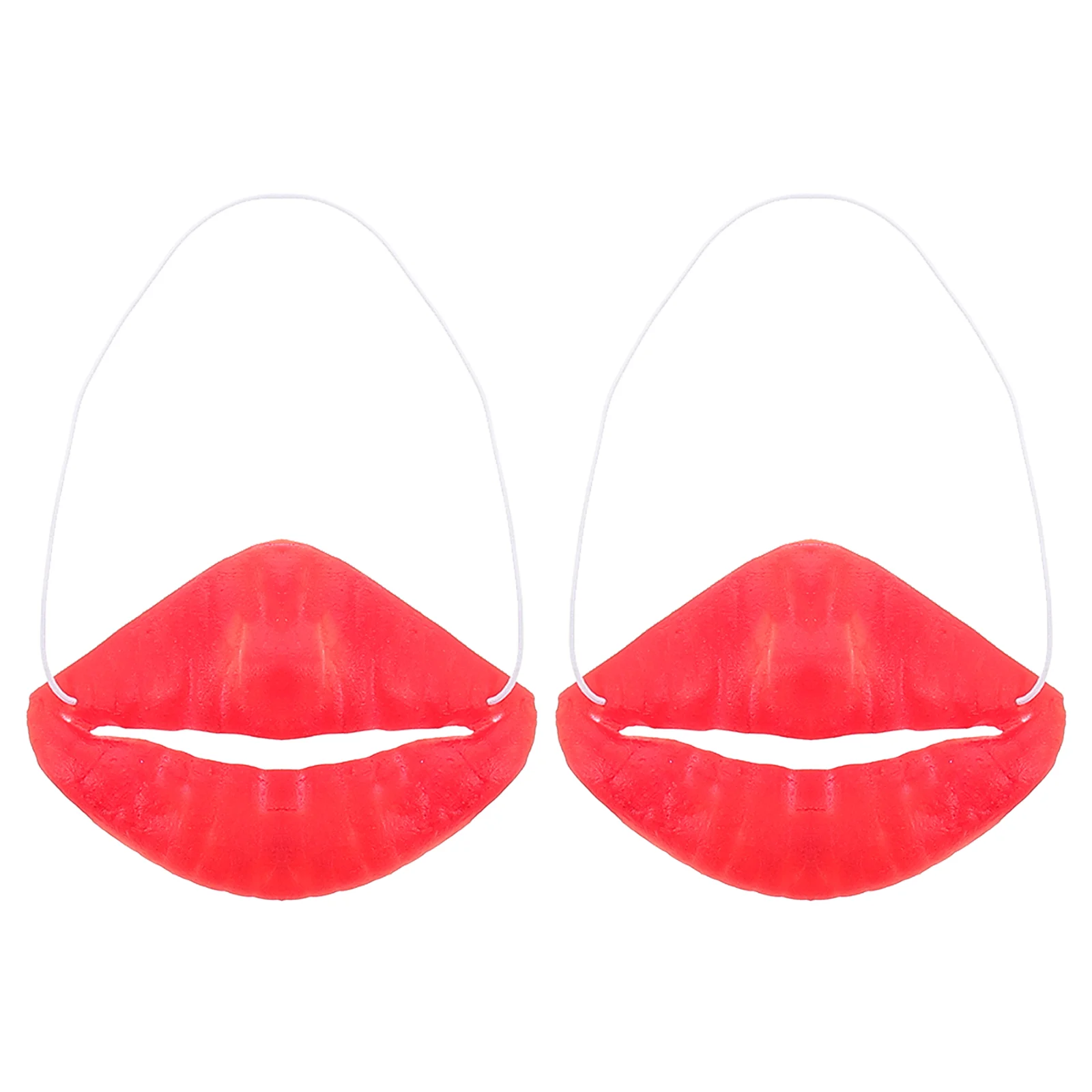 

2 Pcs Halloween Party Supplies Red Lips Costumes Sausage Mouth Funny Cartoon