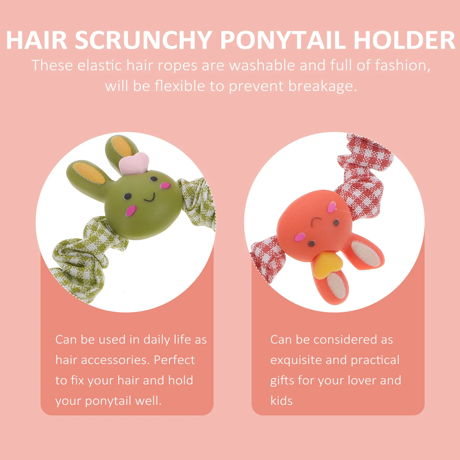 

10 Pcs Hair Accessories Elastic Ropes Ponytail Holder Scrunchies Tie