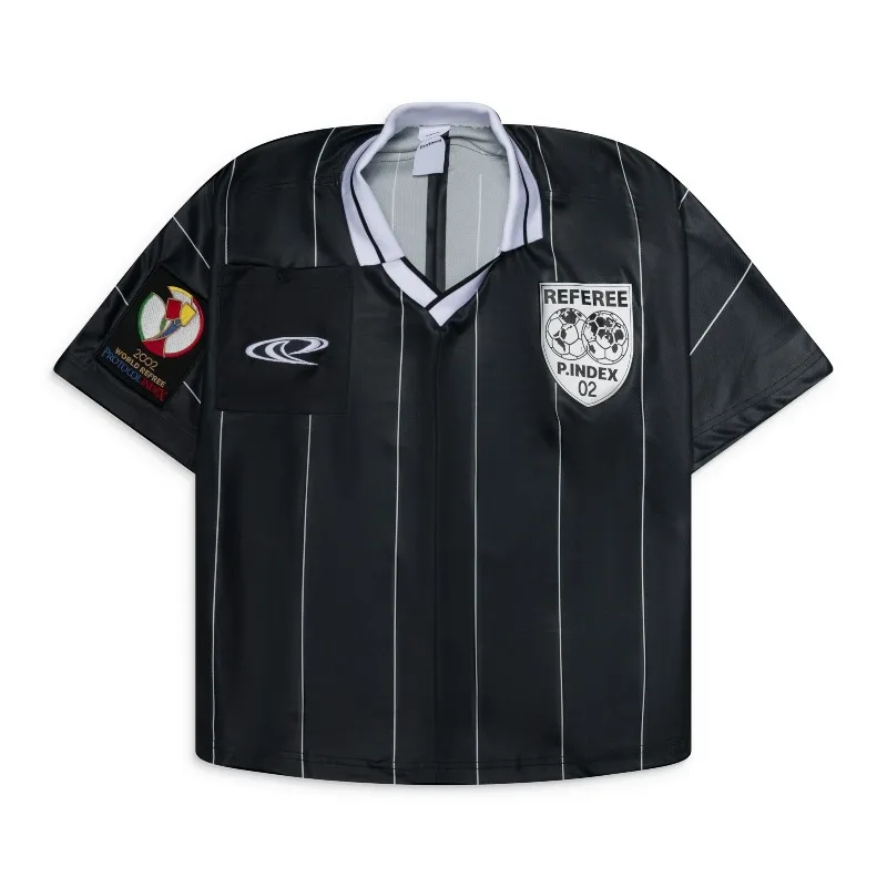 2026ss Protocol Striped Patchwork Short Sleeve T-Shirt High Street Patch Trendy Football Tee Tops