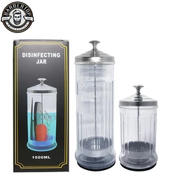 Vaso per la disinfezione del barbiere Beauty Manicurist filtro in vetro in acciaio inossidabile contenitore per sterilizzazione pulito strumenti per parrucchieri di bellezza