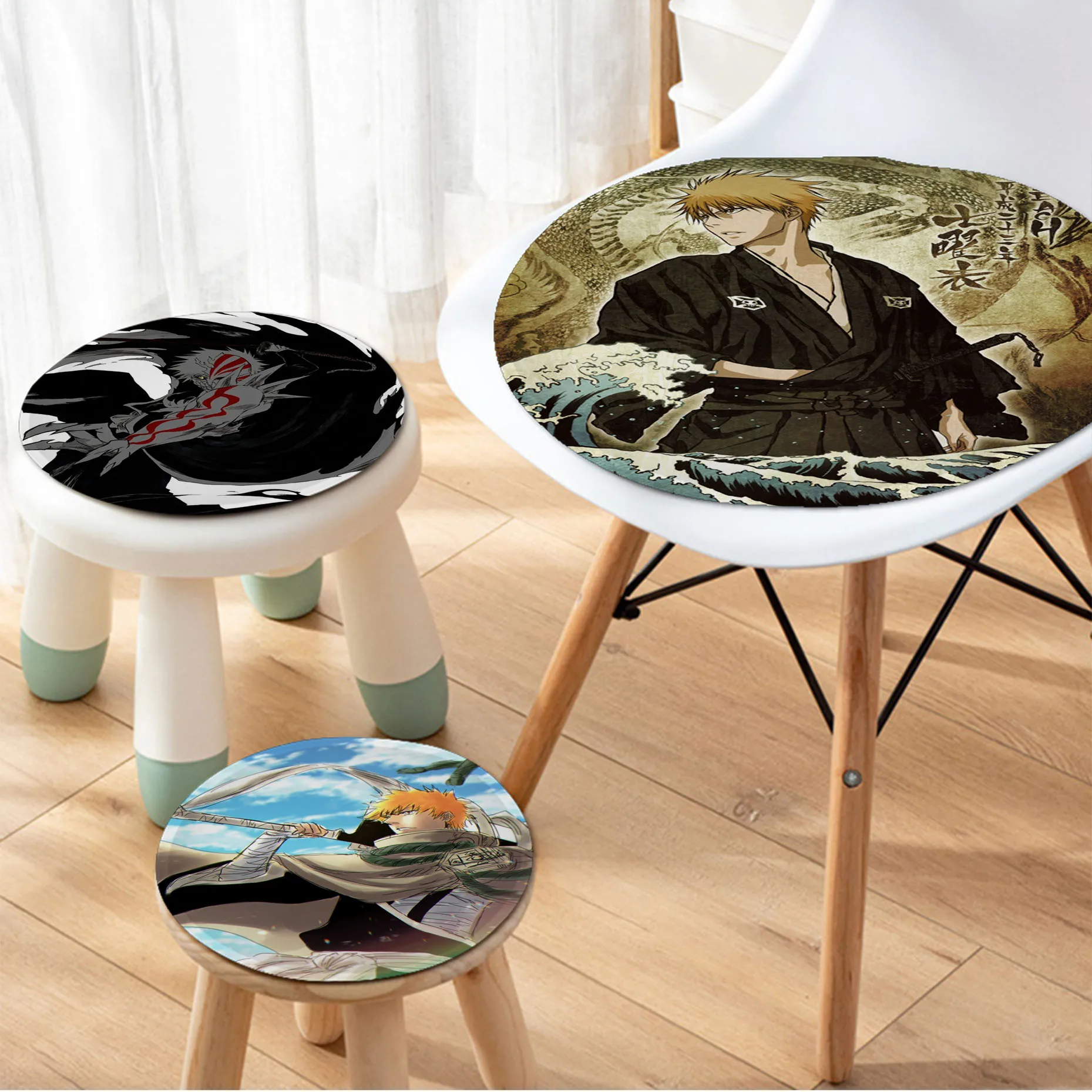 Hot Anime BLEACH Four Seasons Sofa Mat Dining Room Table Chair Cushions Unisex Fashion Anti-slip Chair Mat Pad